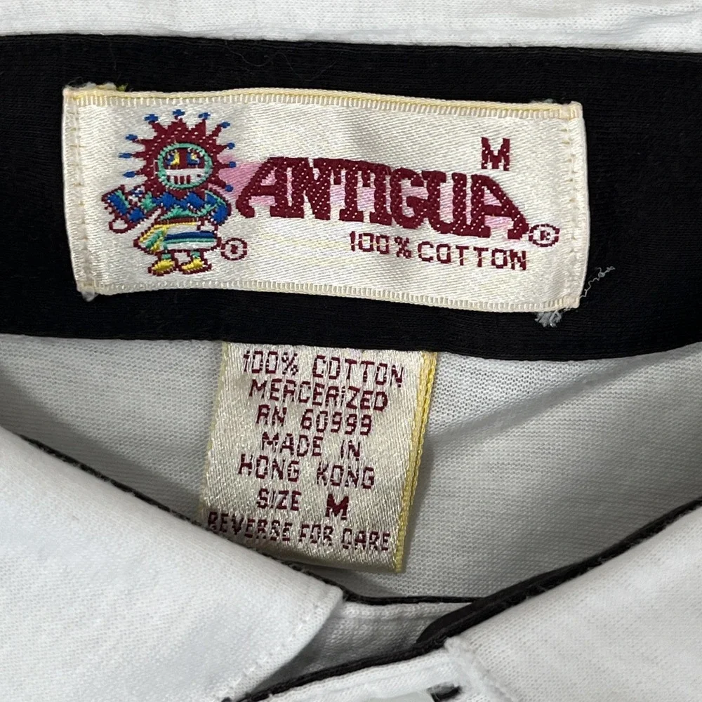 VINTAGE Antigua‎ Men Polo Shirt M Geometric Aztec Southwestern Single Stitch